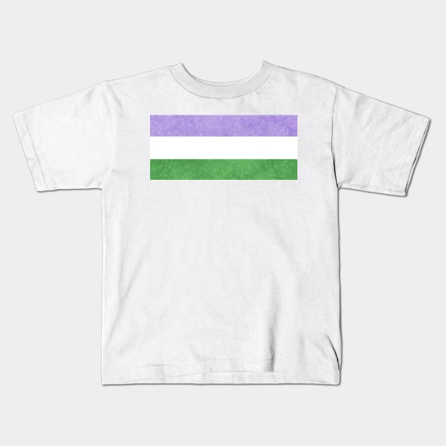 Shimmer Genderqueer Pride Flag Kids T-Shirt by whizz0